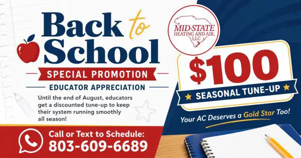 Mid-State Heating and Air Educator Appreciation Promotion